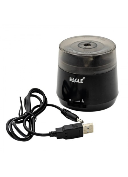 Ascutitoare electrica Eagle TY60USB, alimentare USB / 2 baterii AA neincluse, 1 orificiu, 8mm, plastic, negru