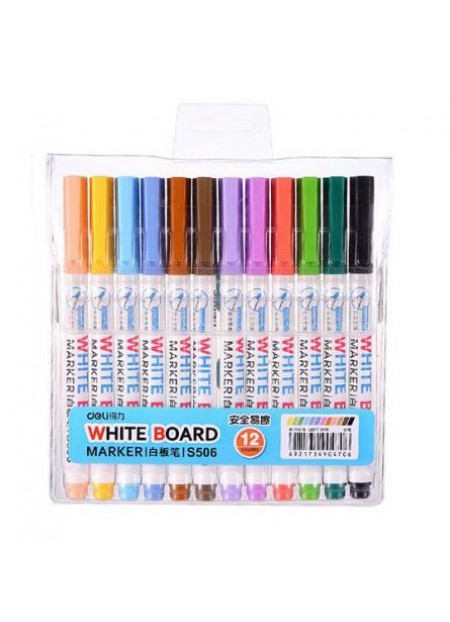 Marker whiteboard slim set 12 buc Deli