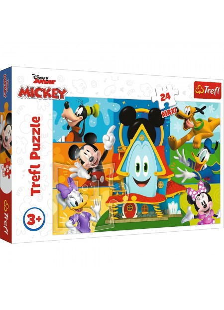 PUZZLE TREFL 24 MAXI MICKEY MOUSE CASA PRIETENILOR AMUZANTI