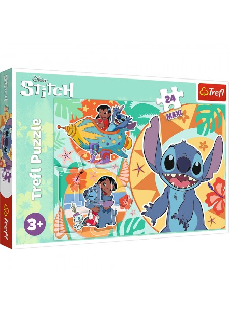 PUZZLE TREFL 24 MAXI STITCH ZIUA VESELA A LUI LILO SI STITCH