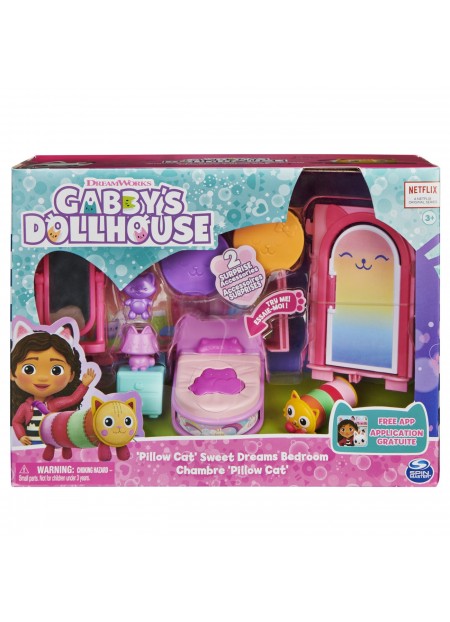 GABBYS DOLLHOUSE CASA DE LUX DORMITORUL VISELOR FRUMOASE A LUI PILLOWCAT