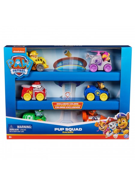 PATRULA CATELUSILOR PUP SQUAD RACERS PACHET CADOU 6 VEHICULE DE BAZA