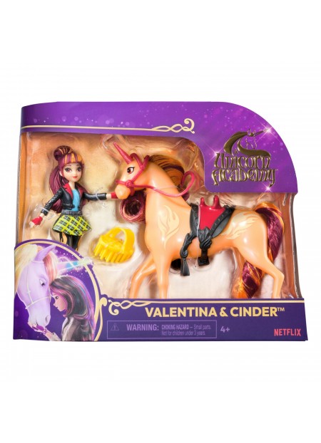 UNICORN ACADEMY SET UNICORN CINDER SI PAPUSA VALENTINA 