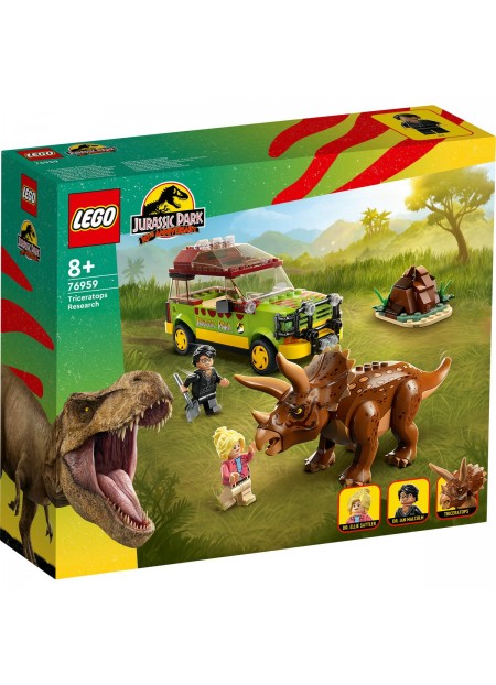 LEGO JURRASIC WORLD CERCETAREA DINOZAURULUI TRICERATOPS 76959