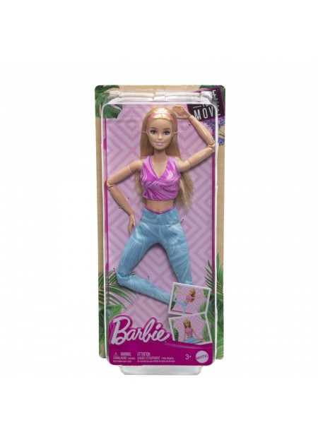 PAPUSA BARBIE MADE TO MOVE BLONDA CU TOP ROZ