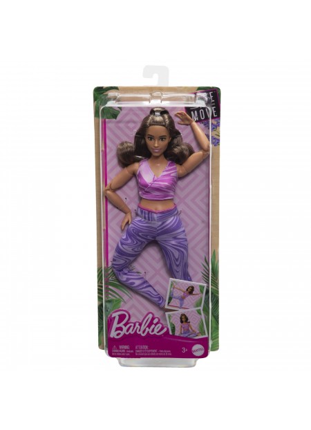 PAPUSA BARBIE MADE TO MOVE SATENA CU TOP ROZ