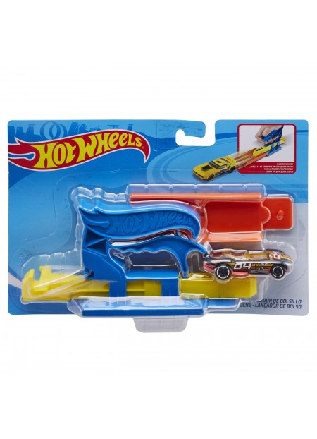 HOT WHEELS SET LANSATOR PORTABIL ALBASTRU SI MASINUTA