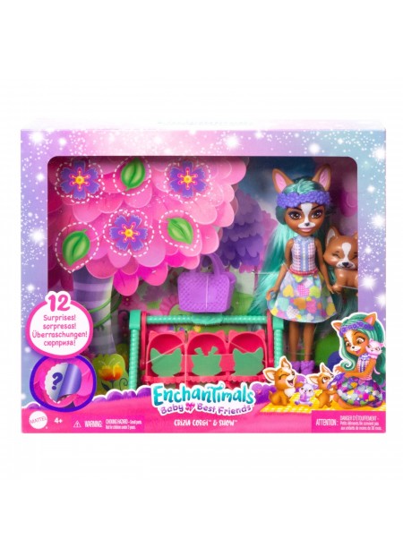 ENCHANTIMALS BABY BEST FRIENDS SET SURPRIZA CRIZIA CORGI SI SNOW